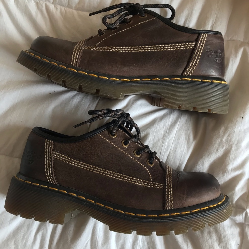 Dr. Martens Lace Up Brown Oxfords